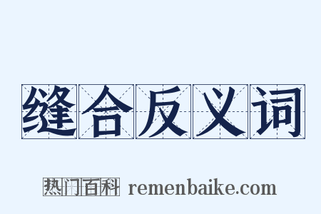 缝合反义词是什么意思的图片